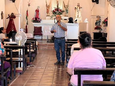 Imparte curso Centro INAH Sonora para la creación de una cultura de conservación preventiva de patrimonio religioso, en la comunidad de Tecoripa